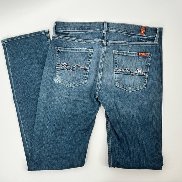 7 For All Mankind Men's Slimmy Jeans in Blue - Picture 3 of 3